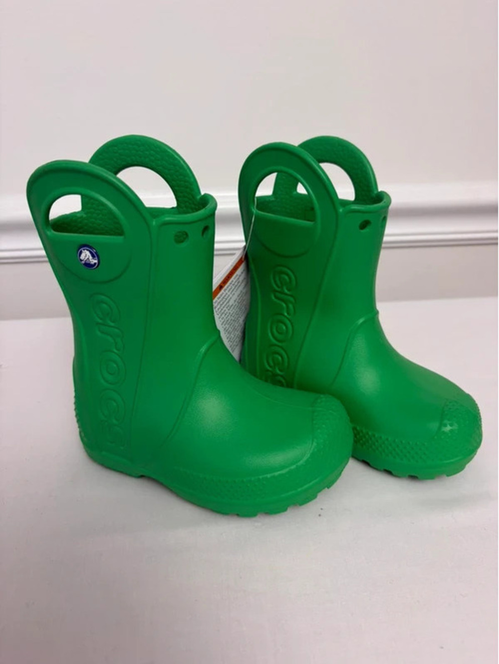 NWT Crocs Kids Handle It Rain Boots Green Size C7